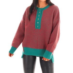 Cozy Peach Love California oversized sweater